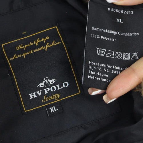 HV Polo Society Women’s Black XL Hooded Fur Trim Puffer Jacket