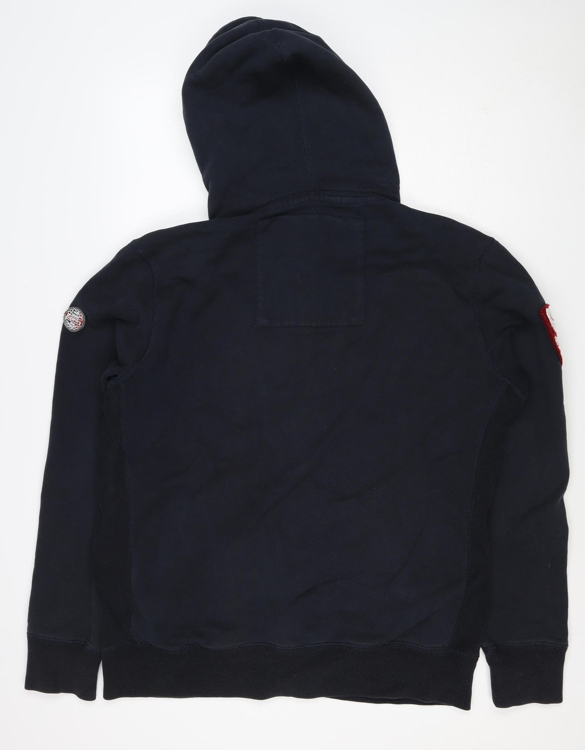 Superdry Men’s Blue 2XL Full Zip Hoodie Sports Logo Fleece