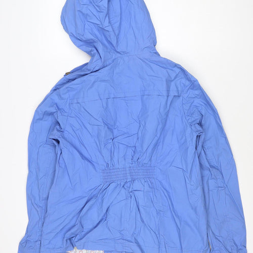 Mantaray Women’s Blue UK 12 Hooded Anorak Jacket Floral Lined