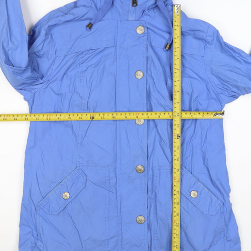 Mantaray Women’s Blue UK 12 Hooded Anorak Jacket Floral Lined