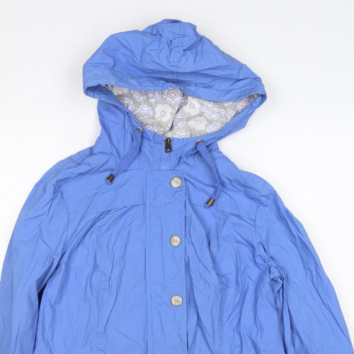 Mantaray Women’s Blue UK 12 Hooded Anorak Jacket Floral Lined
