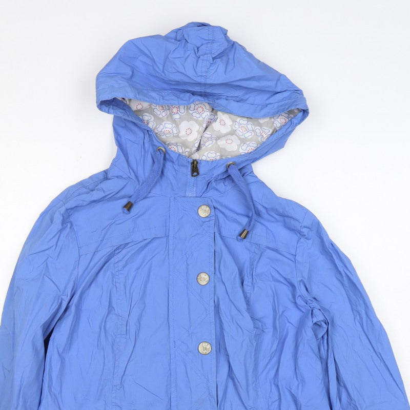 Mantaray Women’s Blue UK 12 Hooded Anorak Jacket Floral Lined