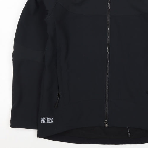 HiMountain Men's Black M Softshell Windproof Full Zip Hiking Jacket