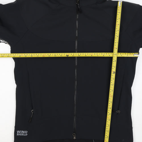 HiMountain Men's Black M Softshell Windproof Full Zip Hiking Jacket