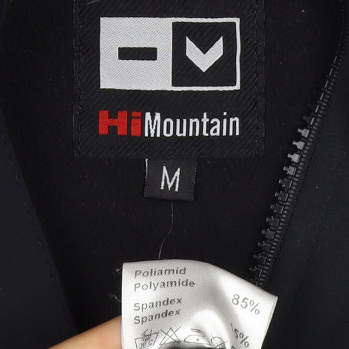 HiMountain Men's Black M Softshell Windproof Full Zip Hiking Jacket