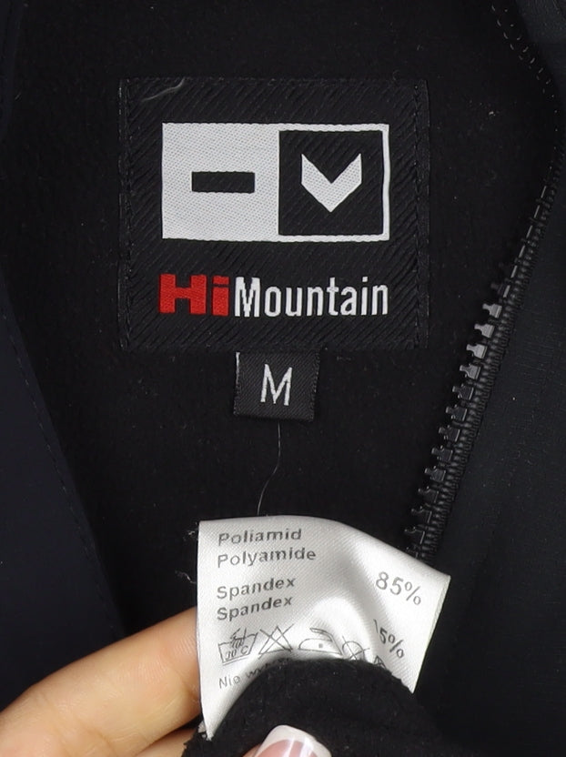 HiMountain Men's Black M Softshell Windproof Full Zip Hiking Jacket
