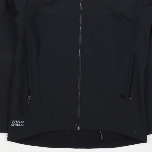 HiMountain Men's Black M Softshell Windproof Full Zip Hiking Jacket