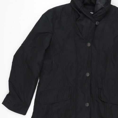 Gerry Weber Women’s Black UK 12 Hooded Padded Button Coat