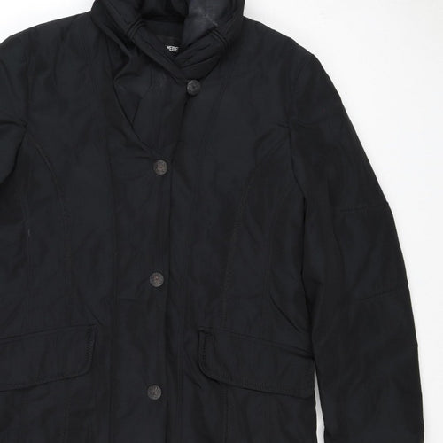 Gerry Weber Women’s Black UK 12 Hooded Padded Button Coat
