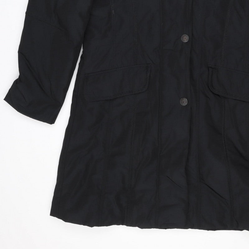 Gerry Weber Women’s Black UK 12 Hooded Padded Button Coat