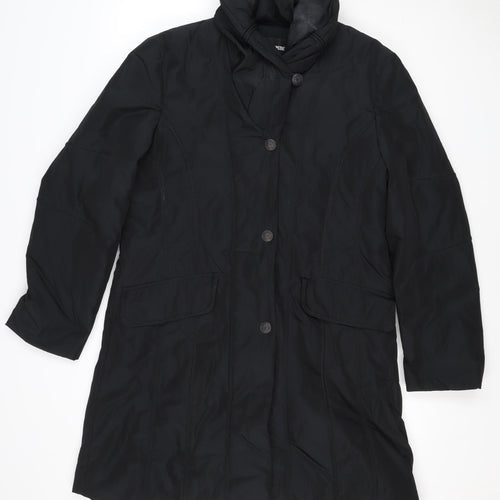 Gerry Weber Women’s Black UK 12 Hooded Padded Button Coat