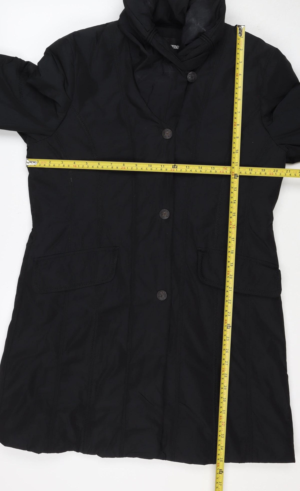 Gerry Weber Women’s Black UK 12 Hooded Padded Button Coat