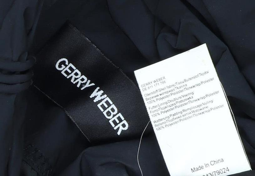 Gerry Weber Women’s Black UK 12 Hooded Padded Button Coat