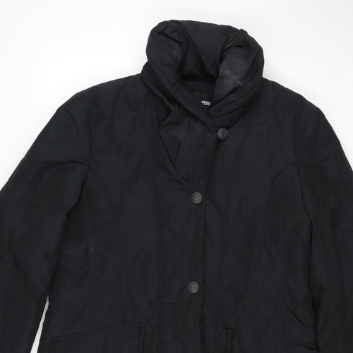 Gerry Weber Women’s Black UK 12 Hooded Padded Button Coat