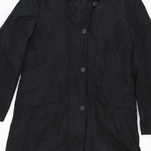 Gerry Weber Women’s Black UK 12 Hooded Padded Button Coat