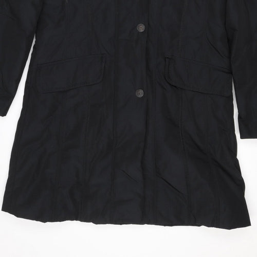 Gerry Weber Women’s Black UK 12 Hooded Padded Button Coat