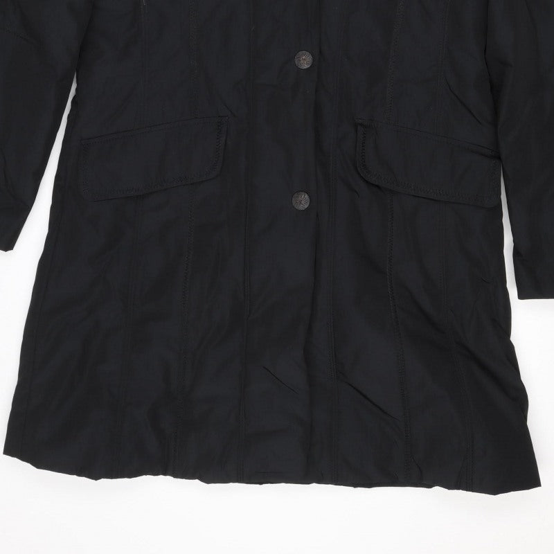 Gerry Weber Women’s Black UK 12 Hooded Padded Button Coat