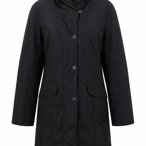 Gerry Weber Women’s Black UK 12 Hooded Padded Button Coat