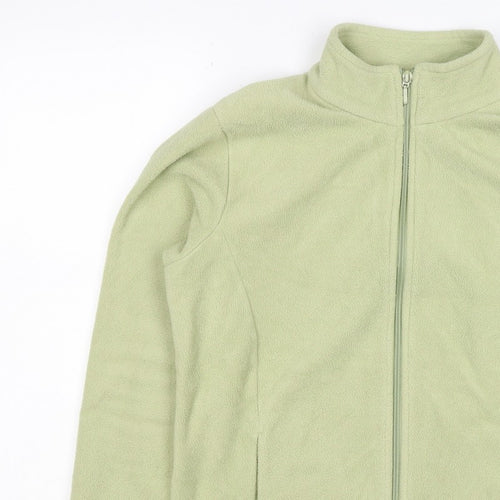 Marks & Spencer Women Green UK 16 Fleece Full Zip Jacket Pockets