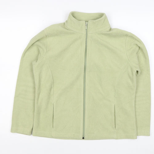 Marks & Spencer Women Green UK 16 Fleece Full Zip Jacket Pockets