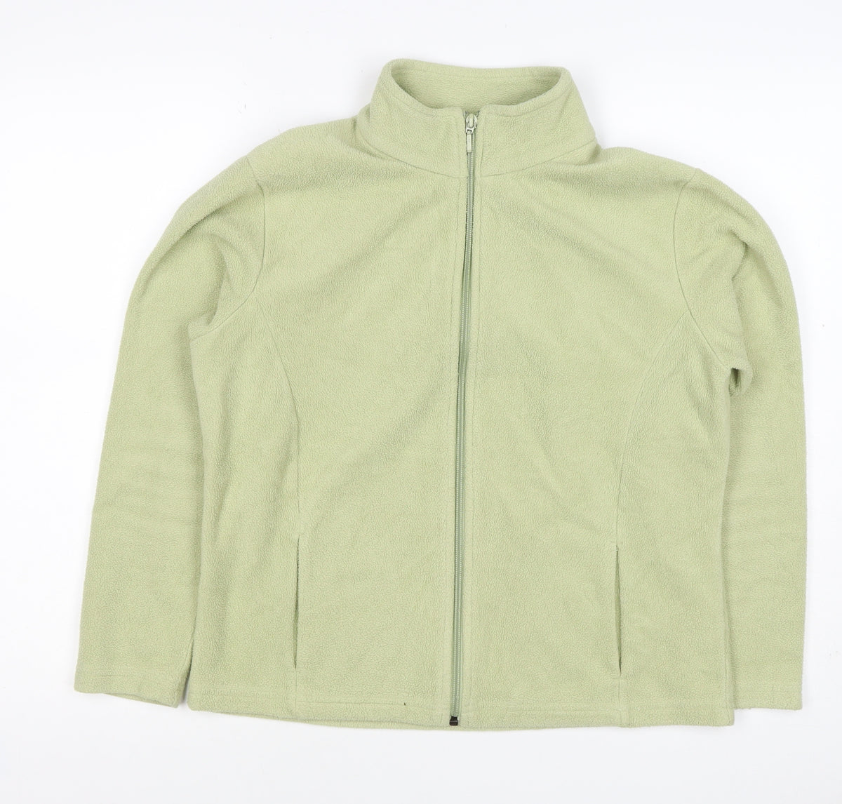 Marks & Spencer Women Green UK 16 Fleece Full Zip Jacket Pockets
