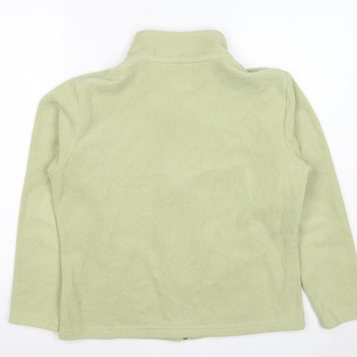 Marks & Spencer Women Green UK 16 Fleece Full Zip Jacket Pockets