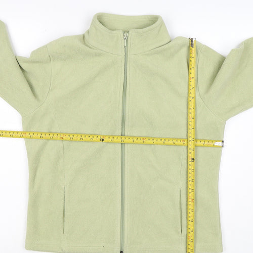 Marks & Spencer Women Green UK 16 Fleece Full Zip Jacket Pockets