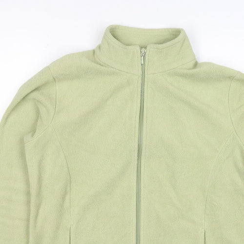 Marks & Spencer Women Green UK 16 Fleece Full Zip Jacket Pockets