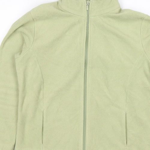 Marks & Spencer Women Green UK 16 Fleece Full Zip Jacket Pockets