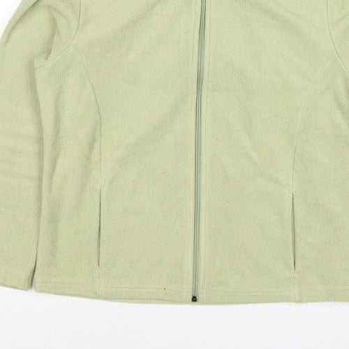 Marks & Spencer Women Green UK 16 Fleece Full Zip Jacket Pockets