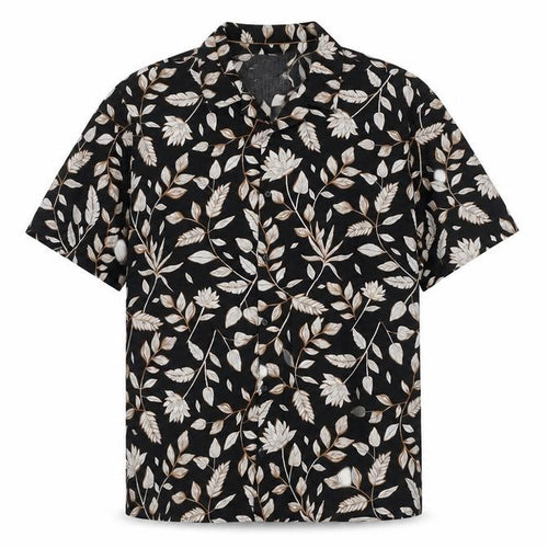Autograph Men’s Black Floral Short Sleeve Button-Up Shirt 3XL
