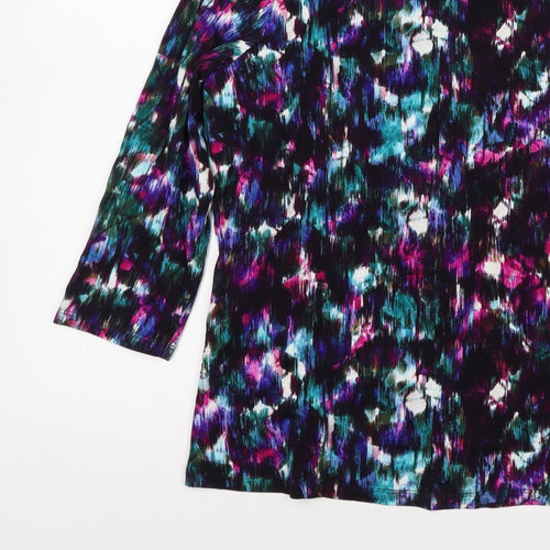 Eastex Women Multicoloured UK 12 Geometric Jersey Tunic Blouse