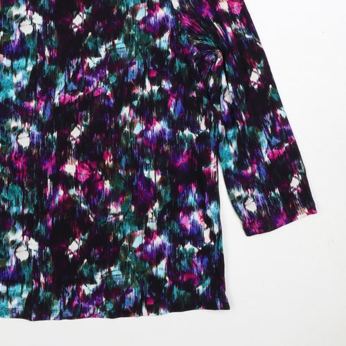 Eastex Women Multicoloured UK 12 Geometric Jersey Tunic Blouse