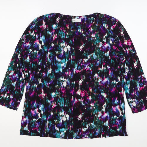 Eastex Women Multicoloured UK 12 Geometric Jersey Tunic Blouse