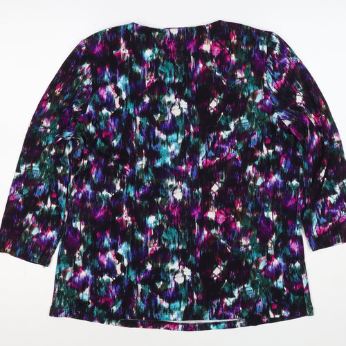 Eastex Women Multicoloured UK 12 Geometric Jersey Tunic Blouse