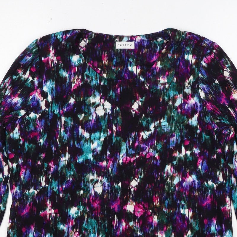 Eastex Women Multicoloured UK 12 Geometric Jersey Tunic Blouse
