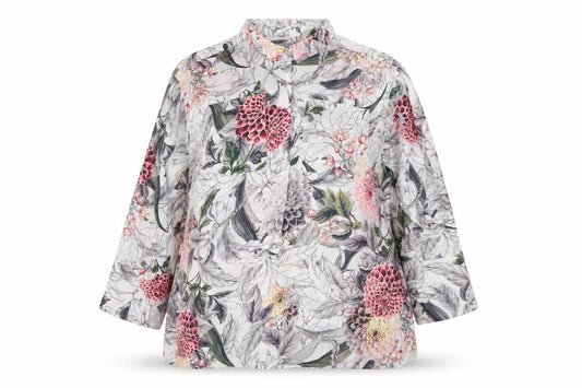 Per Una Women’s Multicoloured Floral Tunic Blouse UK 16 Long Sleeve