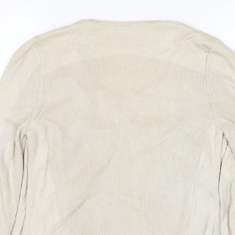 Additional view of M&S Women’s Ivory, size UK 10, Open Knit Lace Front Cardigan