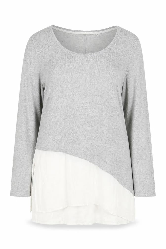 Next Women Multicoloured UK 14 Layered Knit Long Sleeve Tunic Blouse