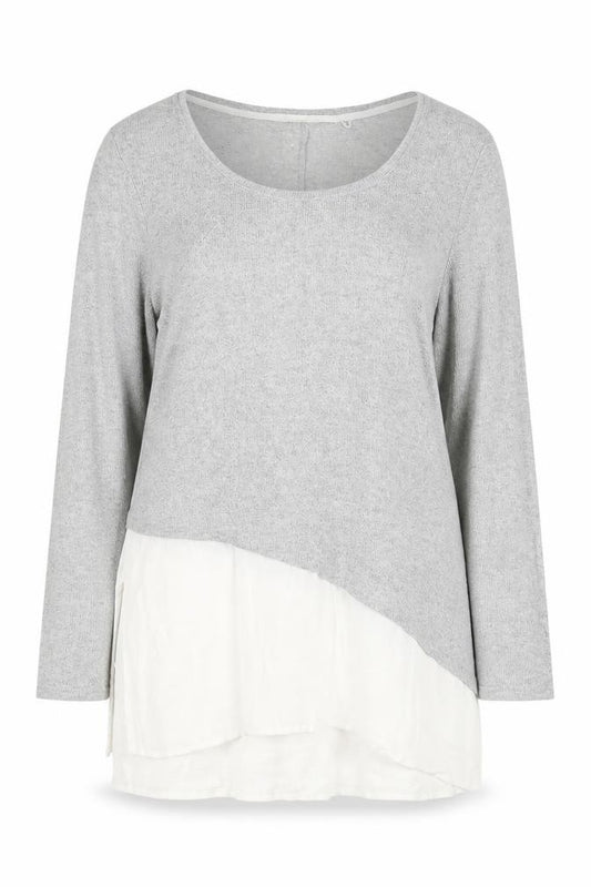 Next Women Multicoloured UK 14 Layered Knit Long Sleeve Tunic Blouse