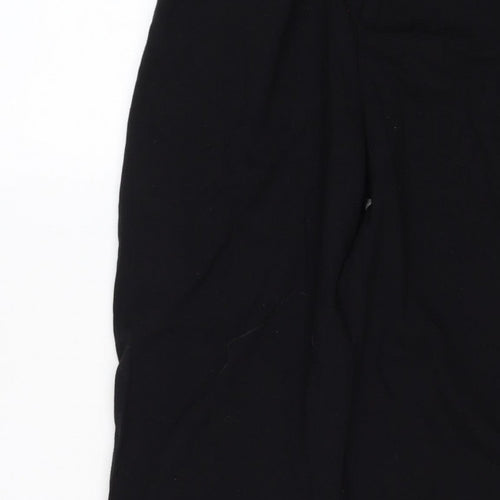Stradivarius Women Black UK 8 Straight Leg Dress Trousers Stretch
