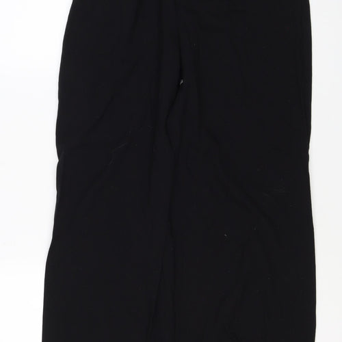 Stradivarius Women Black UK 8 Straight Leg Dress Trousers Stretch