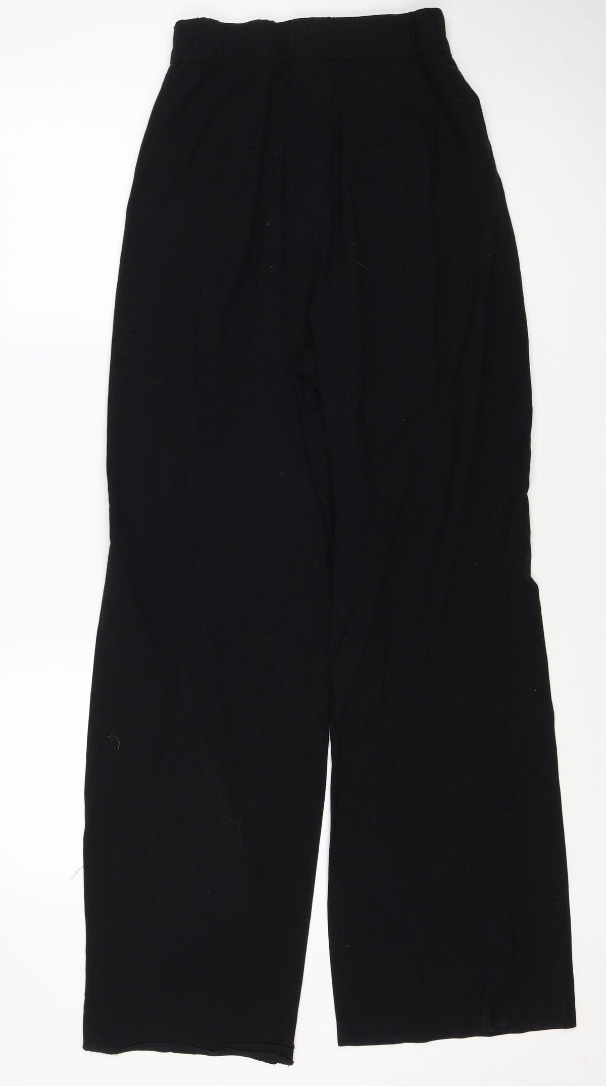 Stradivarius Women Black UK 8 Straight Leg Dress Trousers Stretch