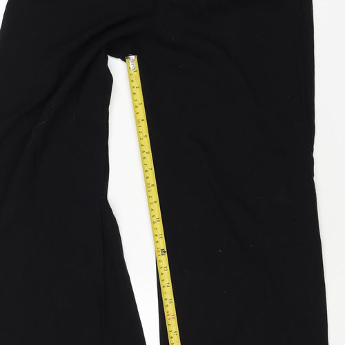 Stradivarius Women Black UK 8 Straight Leg Dress Trousers Stretch