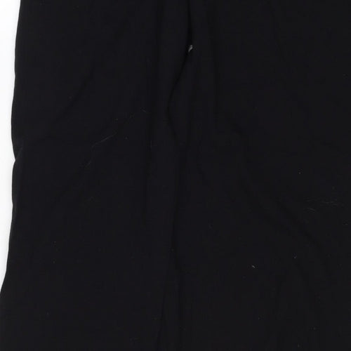 Stradivarius Women Black UK 8 Straight Leg Dress Trousers Stretch