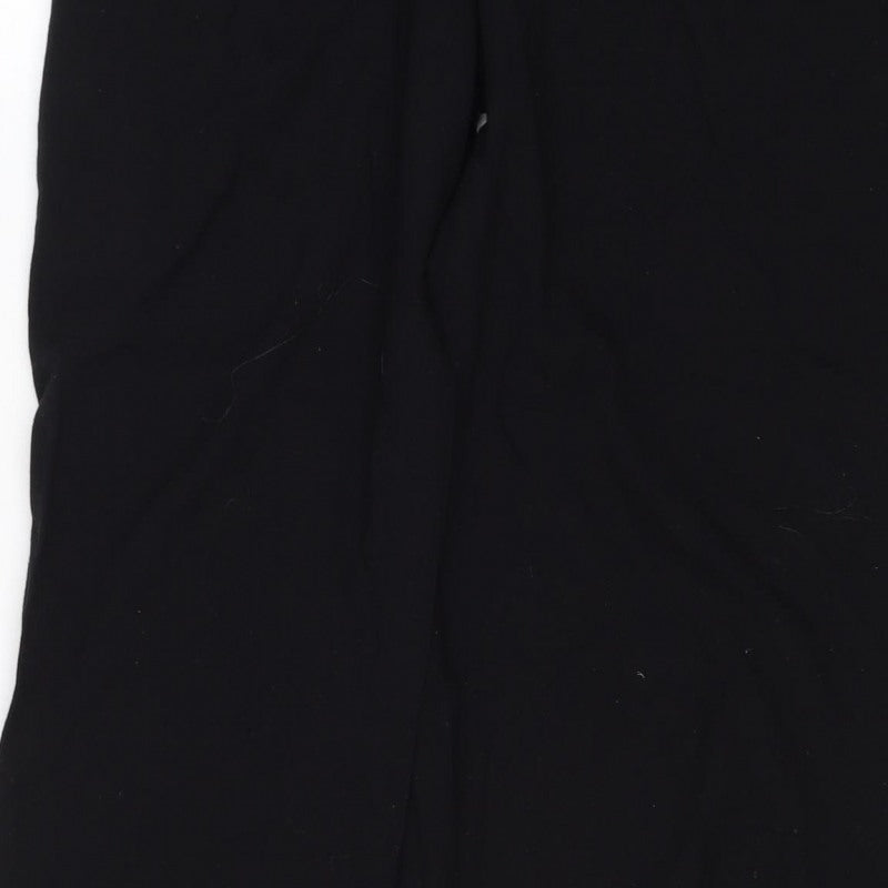 Stradivarius Women Black UK 8 Straight Leg Dress Trousers Stretch