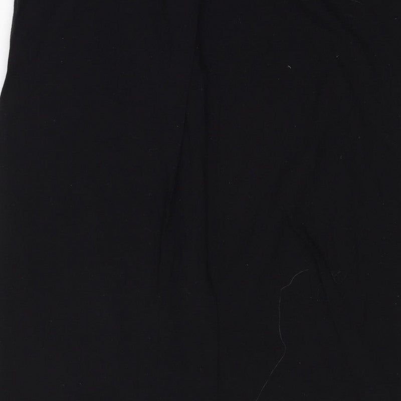Stradivarius Women Black UK 8 Straight Leg Dress Trousers Stretch