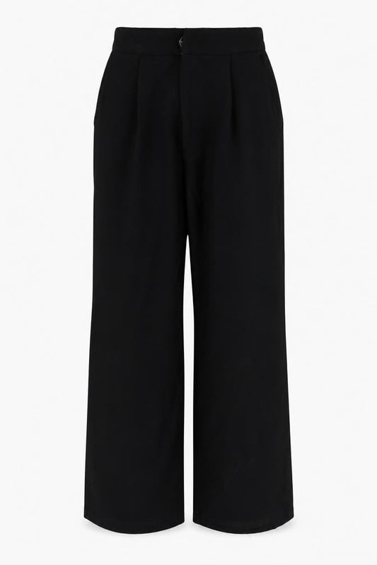 Stradivarius Women Black UK 8 Straight Leg Dress Trousers Stretch