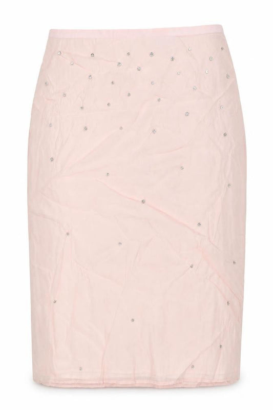 Marks & Spencer Women’s Pink UK 18 Long Rhinestone Chiffon Pencil Skirt