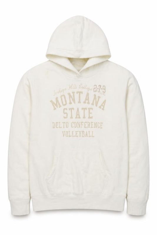 H&M LOGG Men’s Ivory XL Montana State Volleyball Graphic Pullover Hoodie